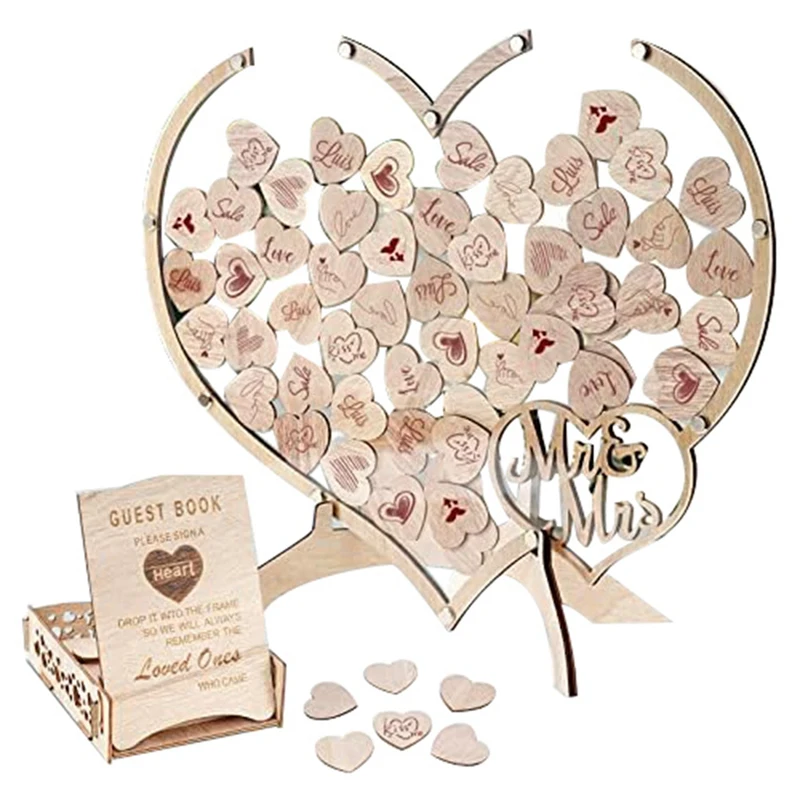 wedding-guest-book-guest-book-with-wooden-heart-drop-box-wedding-party-wedding-and-reception-decoration-durable-easy-to-use