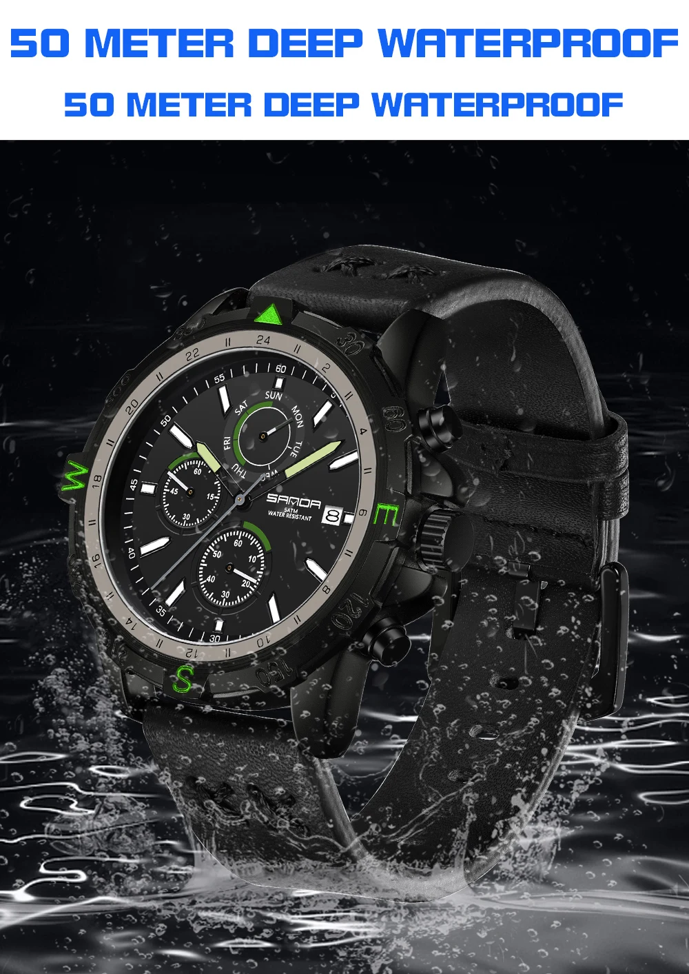 Luxury Vintage Quartz Men Watches TOP Brand Sport Business 50M Diving Date Wristwatch reloj hombre 2023 New Gift lume Watch 3227