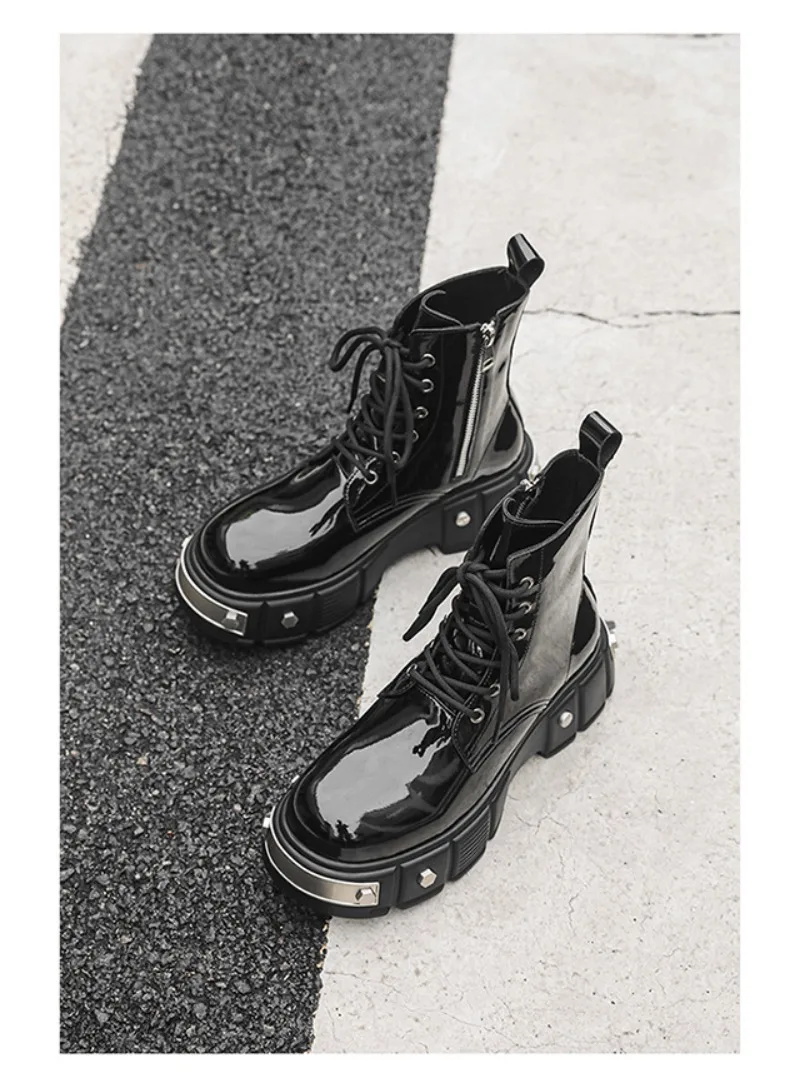 Men's Versatile Casual Rivet Ankle BootsThick Sole Fashion Walking