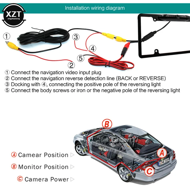 Wireless Car Rear View Camera WIFI with USB Power 170 Degree Reversing Dash  Cam HD Mini Parking for iPhone Android 12V 24V Rear