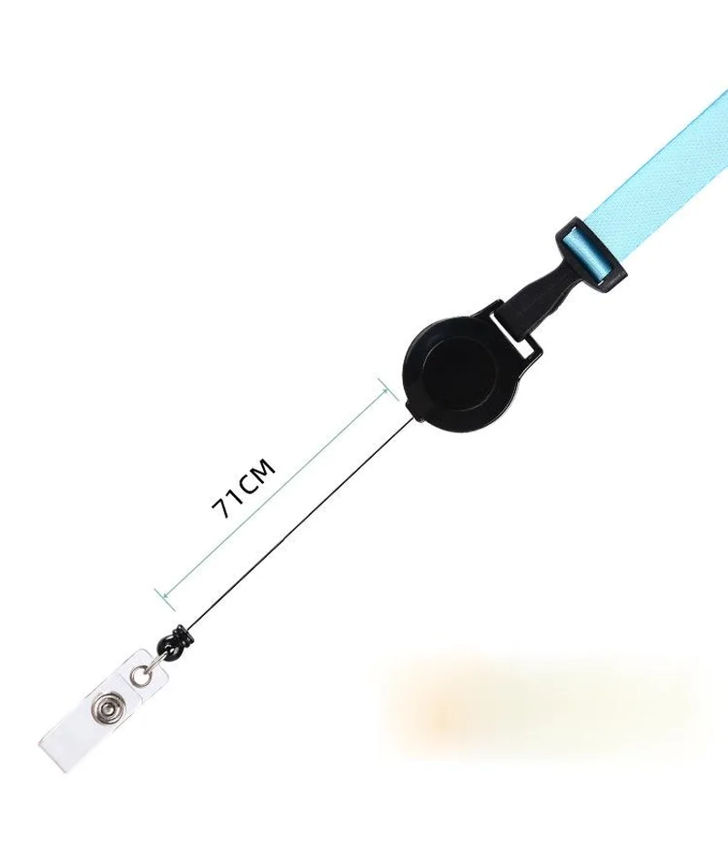 Retractable Lanyard With Badge Reel Neck Strap For ID Card Cellphone Hanging Key Employee's Staff Work Card Rope Strap Fold 46cm retractable badge reel hanging neck strap retractable id lanyard retractable key ring