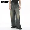 IEFB Summer Men's Denim Pants Old Blue Washed Male Jeans Straight Casual Menwear Loose Wide Leg Trousers New Fashion 9C354 1