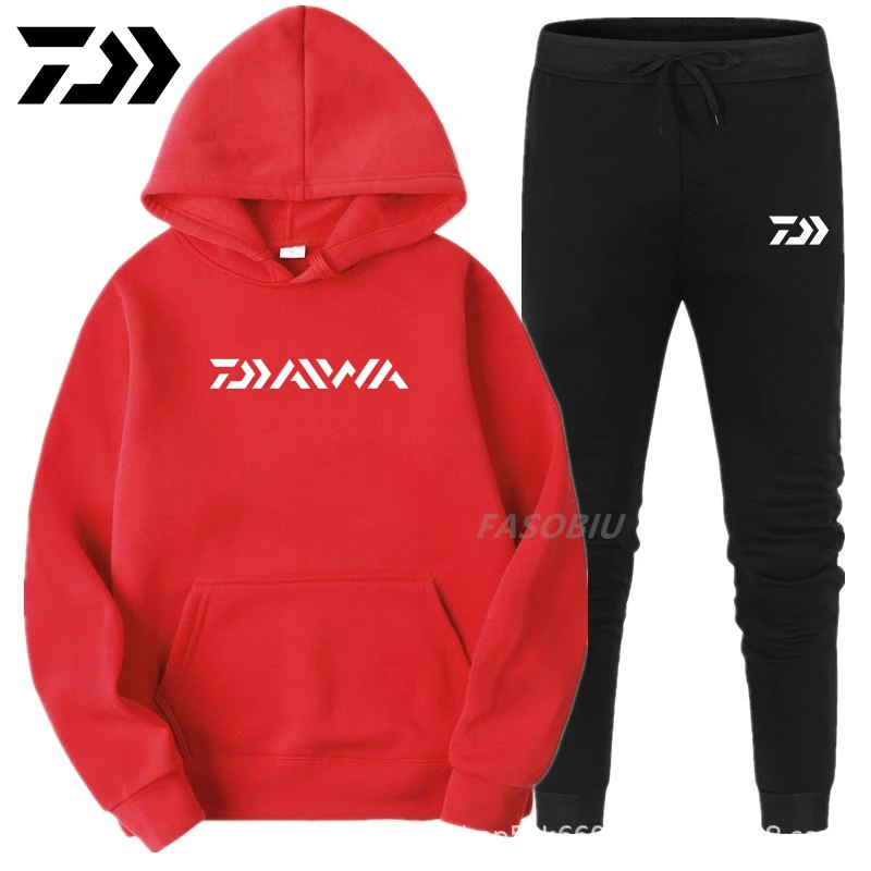 Daiwa Men Fishing Suit Autumn Winter Windproof Keep Warm Plus Velvet
