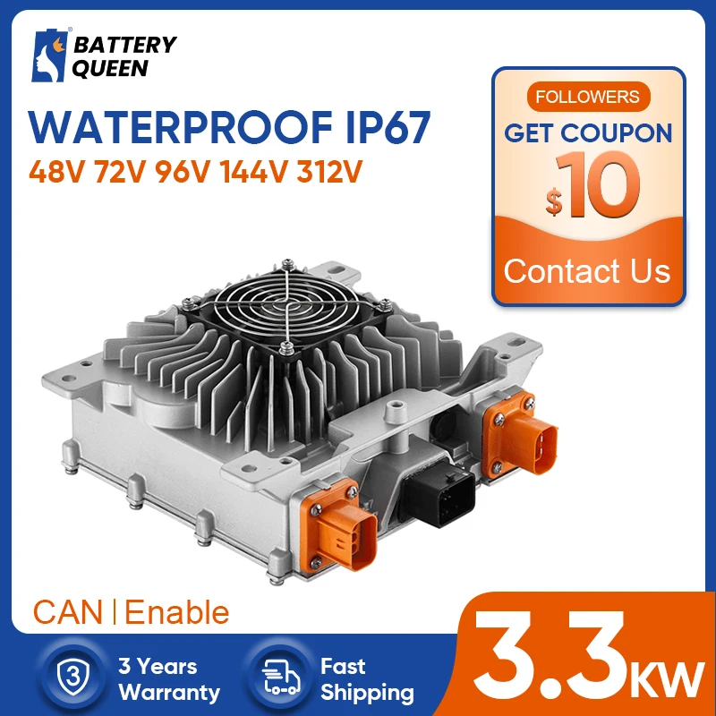 CAN 또는 사용 가능 리튬 이온 차량용 스마트 TC 충전기, Elcon 48V, 72V, 108V, 144V, 312V, 40A, 32A, 23A, 10A, LiFepo4, 3.3KW