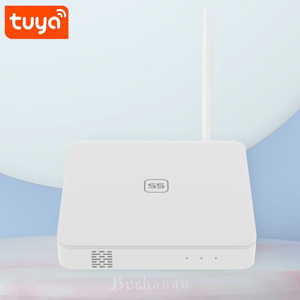 

Desktop S5 Multi-mode Smart Gateway ZigBee Bluetooth Mesh Hub Work with Tuya Smart App Voice Control via Alexa Google Home