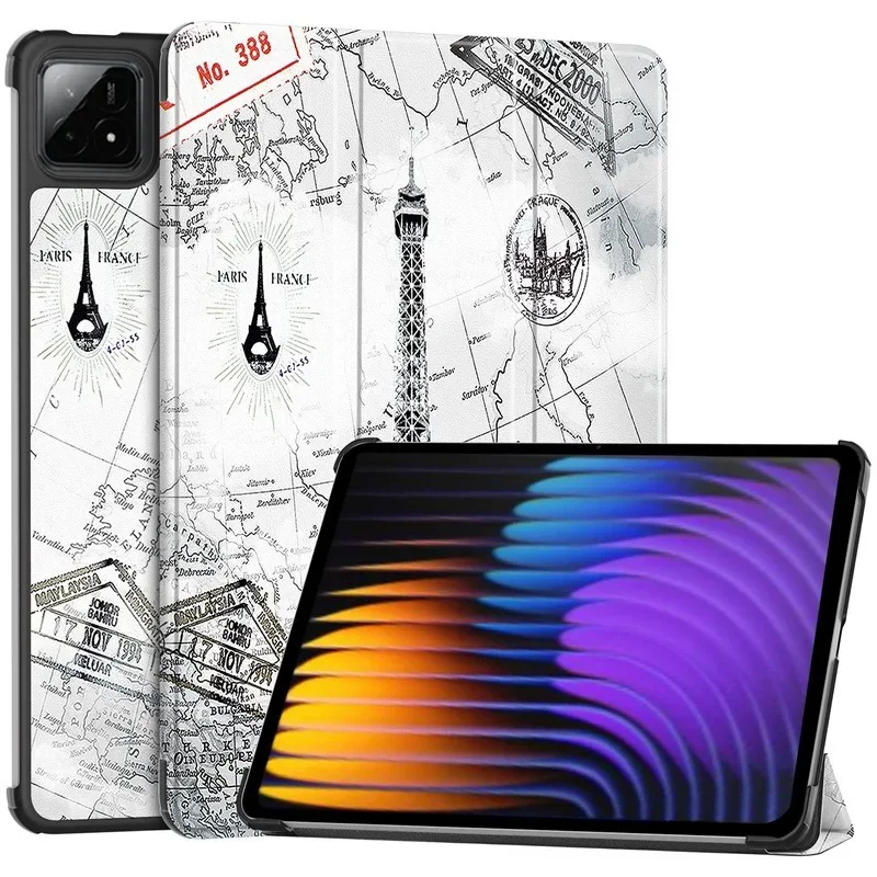 Elegant Tri-Fold Magnetic PU Leather Tablet Stand Cover