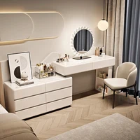 Vanités de maquillage modernes de luxe, Table de chambre à coucher Simple, armoire de rangement, chaise, Console économique, meubles de maison 6