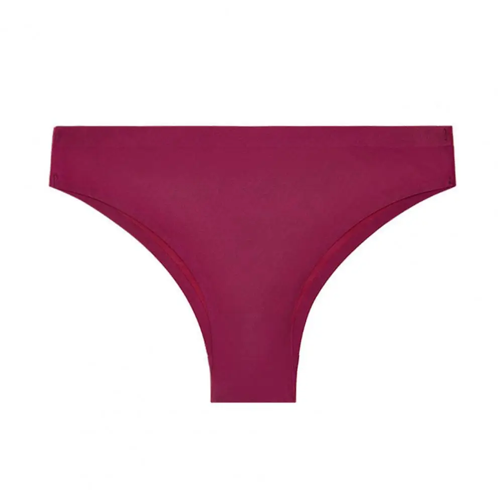 

1Pcs Seamless Thongs Women's Underwear Ice Silk Sexy Sports Panties Female T-back Solid Soft Hot Sale Panties Woman