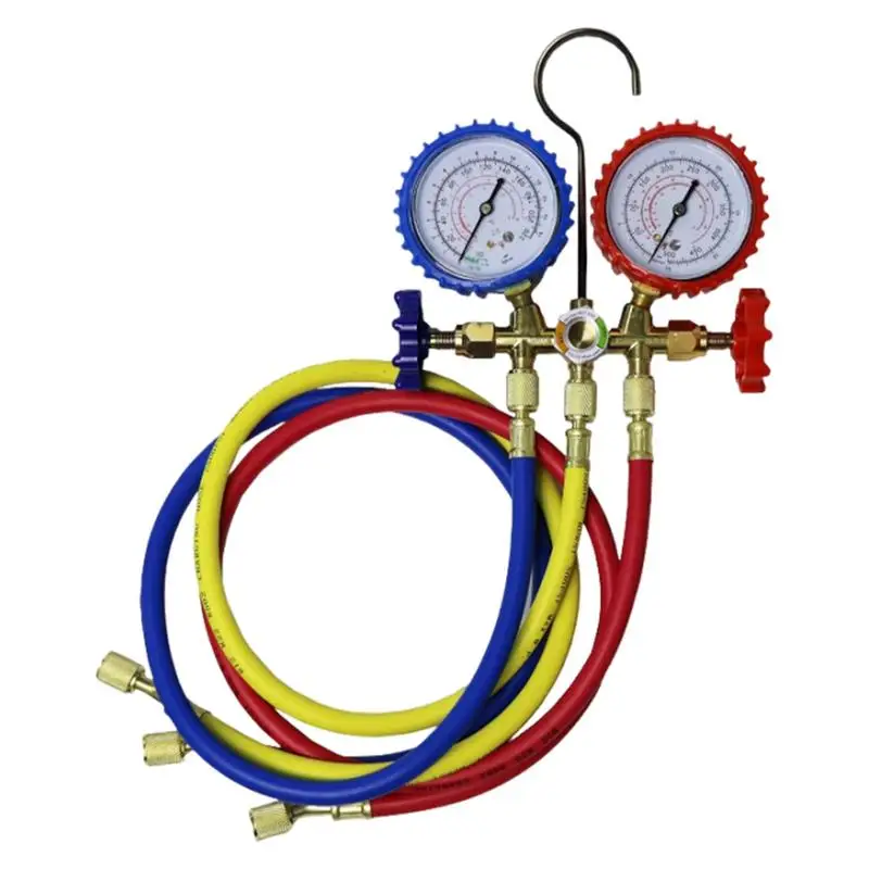 

Ac Diagnostic Manifold Gauge Set Car Refrigerant Air Conditioning Hose Car Repair Tool For R134A/R22/R410/R12 Refrigerant