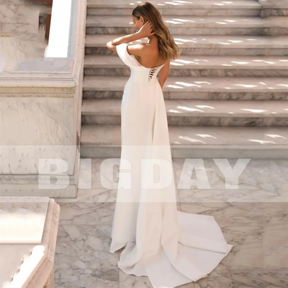 Sexy Mermaid Wedding Dress 2025 Sequined One-Shoulder Sweetheart Split Pleat Open Back Bridal Gowns Vestidos De Noiva Customized 9 S60f80e07af4a4357a433704aedcb43d7g