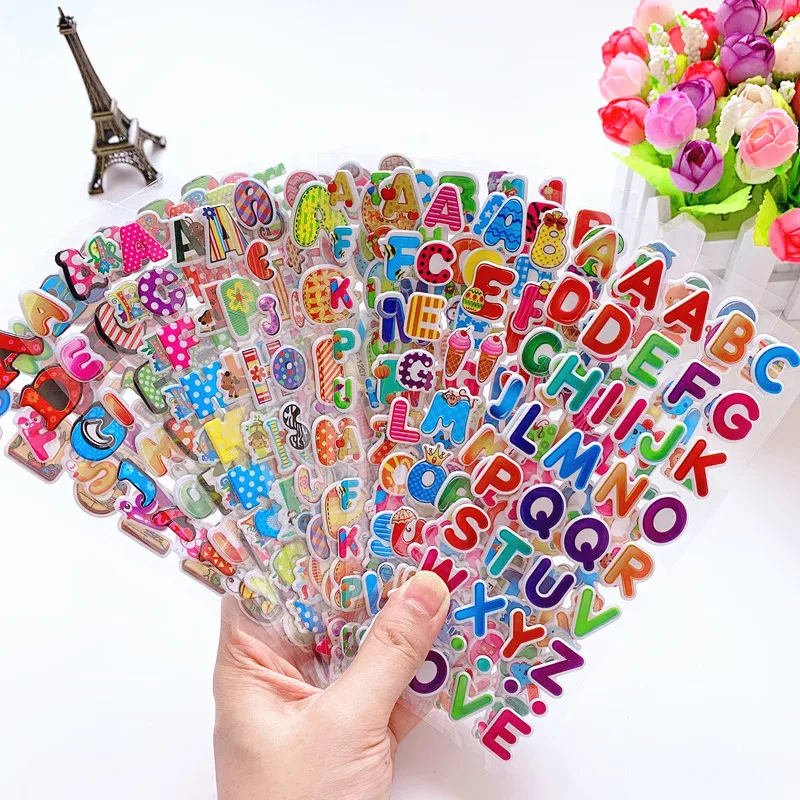 Kids Stickers 40 20 Different Sheets 3D Puffy Bulk Stickers for Girl Boy Birthday Gift Scrapbooking Teachers Animals Cartoon 3