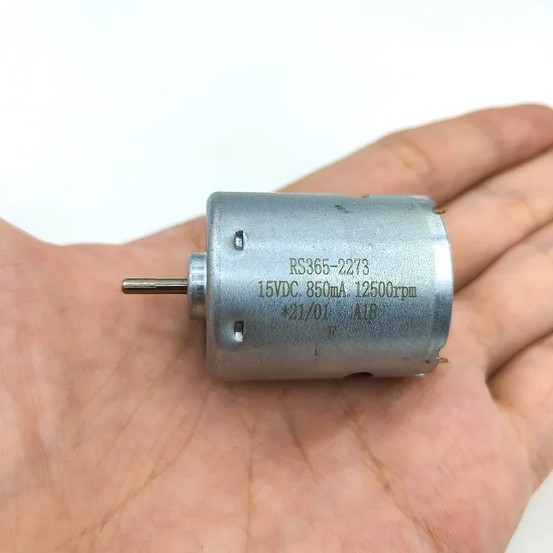 365 마이크로 DC 모터 12V-18V 15V 고속 11300rpm-17500rpm 볼 베어링 카본 브러시 전기 DIY 모델 엔진 팬
