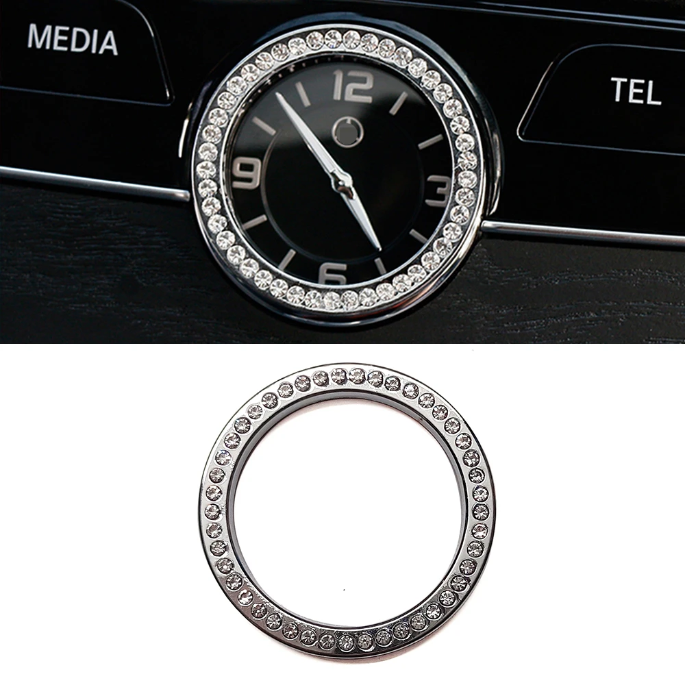 Afleiden Vervolgen beweeglijkheid For Mercedes Benz C Class W205 2015-2018 Central Console Clock Watch Frame  Artificial Crystal Diamond Ring Trim Styling Decal - Chromium Styling -  AliExpress