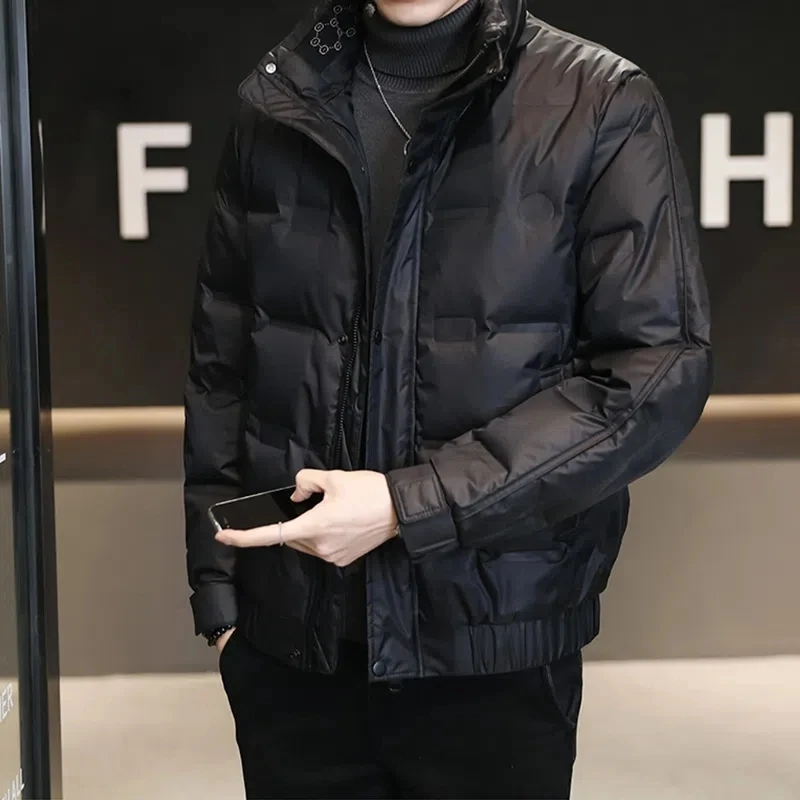 New 2023 Winter Men's White Duck Down Jackets Light And Thin Warm Puffer Coats Outwear Plus Size M-5XL Thick Parkas Tops Clothes