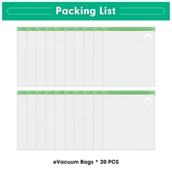 eSUN Filament Storage Kit: Vacuum-Sealed Bag for Dry, Moisture-Free 3D Printing Materials (EVacuum 20PCS Bags)
