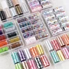 10 rolls Girl Cartoon Print Animal Nail Foils Stickers Decal Sliders Transfer Foil Wrap Leopard Nail Art Sticker 2