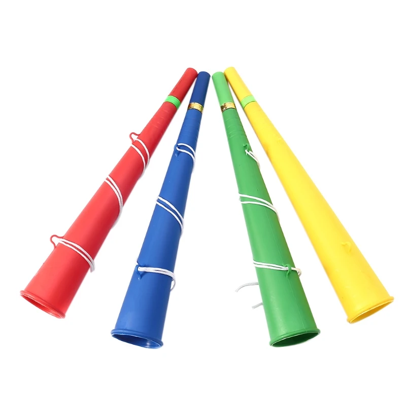 

Футбольные игры Вентилятор Cheer Party Horn Пластиковая вувузела Детская игрушка-труба