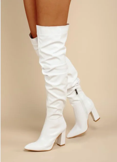 Stylish Women High Boots Fashion Zipper Point Toe Long Boots  Comfortable Ladies Sexy Thigh High Women's Boots