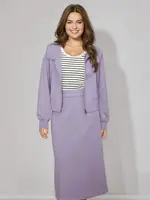 DUSHU Plus Size Women's Fashionable Stylish Sweatshirt Skirt Sweatpants Suit 2025 Spring New Design Solid Versatile Casual Set