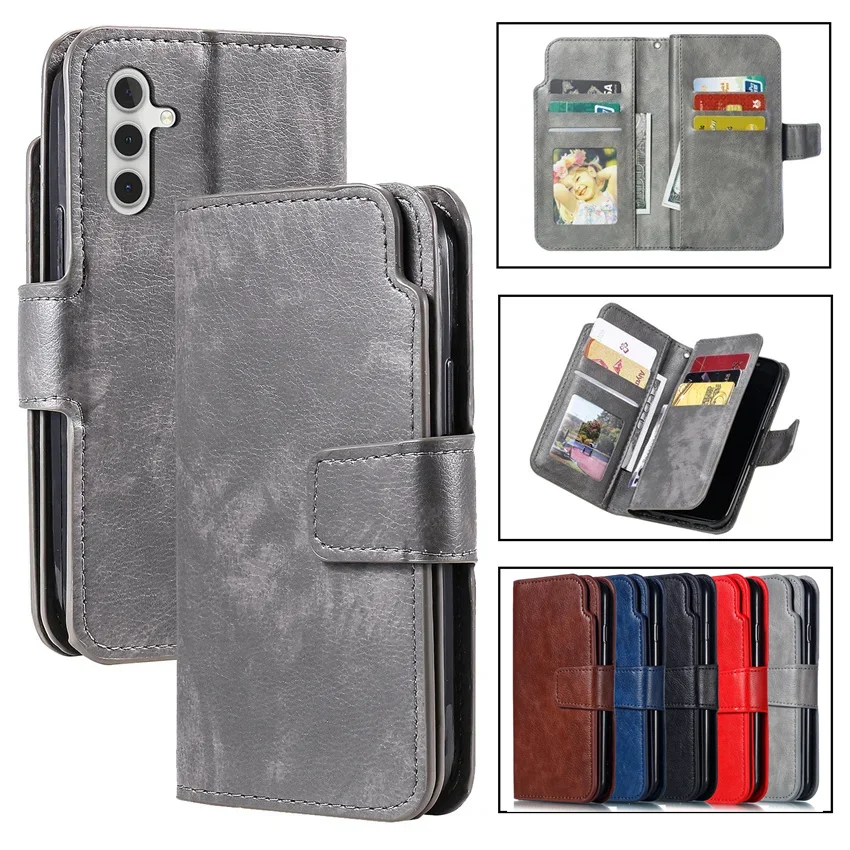 Leather Flip Phone Wallet Case