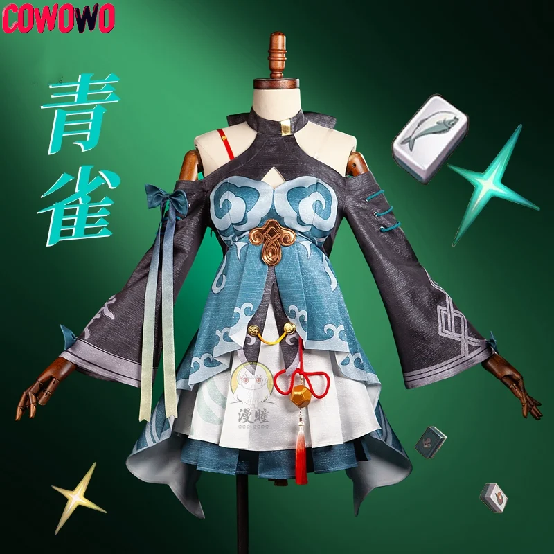 

COWOWO Honkai: Star Rail Cos Qingque Ladies Cosplay Costume Cos Game Anime Party Uniform Hallowen Play Role Clothes Clothing