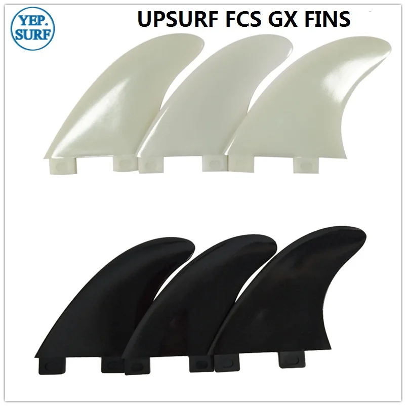 

Surfing Plastic Surfboard Double Tabs Fins Double Tabs GX Black/ Light green Fin