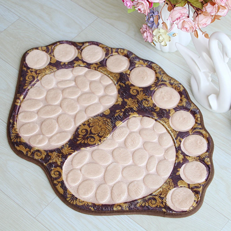 1pc-Door Mats Cute Big Feet Water Absorbent Non-slip Bath Rug Mat Carpet