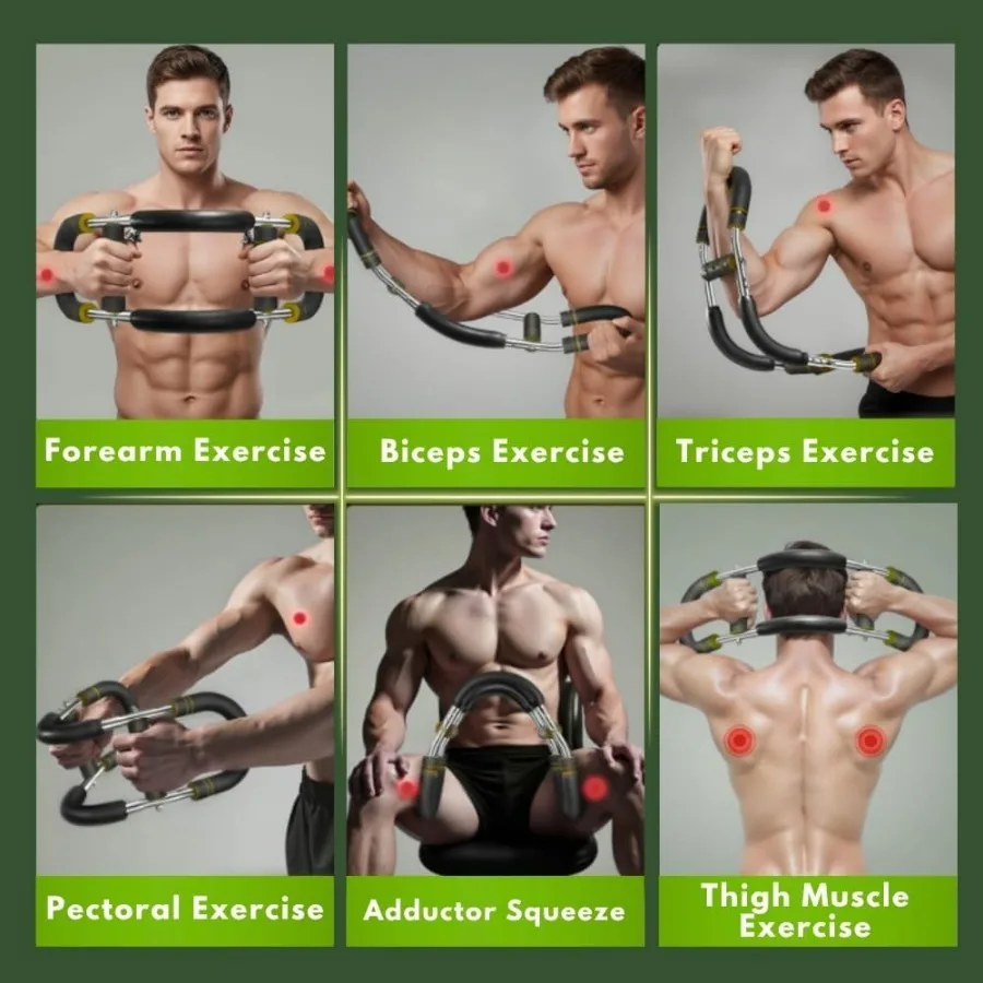 Twister Arm Trainer - Chest Workout Equipment - Chest Press Machine - Arm Trainer for Men - Power Twister Bar - Exercise Bar - U