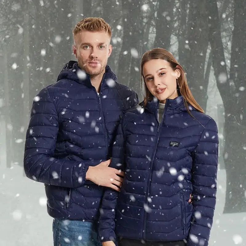 Heated Coat Windproof Smart Controller Fast Electric Heating Hooded Warm Jackets for Winter