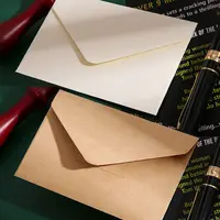 20pcs/lot Black White Kraft Paper Envelopes Vintage European Style Envelope for Business Card Invitation Back To School 5