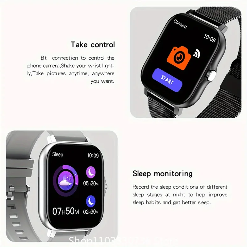 1.83'' Sports Smart Watch Fitness Clock Health Monitor Waterproof Smartwatch Wireless Call Watches for Men Women IOS Xiaomi 2024 3