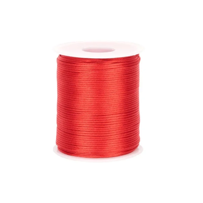 2mm 100yard Polyester Satin Rat Tail Cord Ribbon for Craft Chinese Knot Jewlery Bracelet WeddIing Home Decoration
