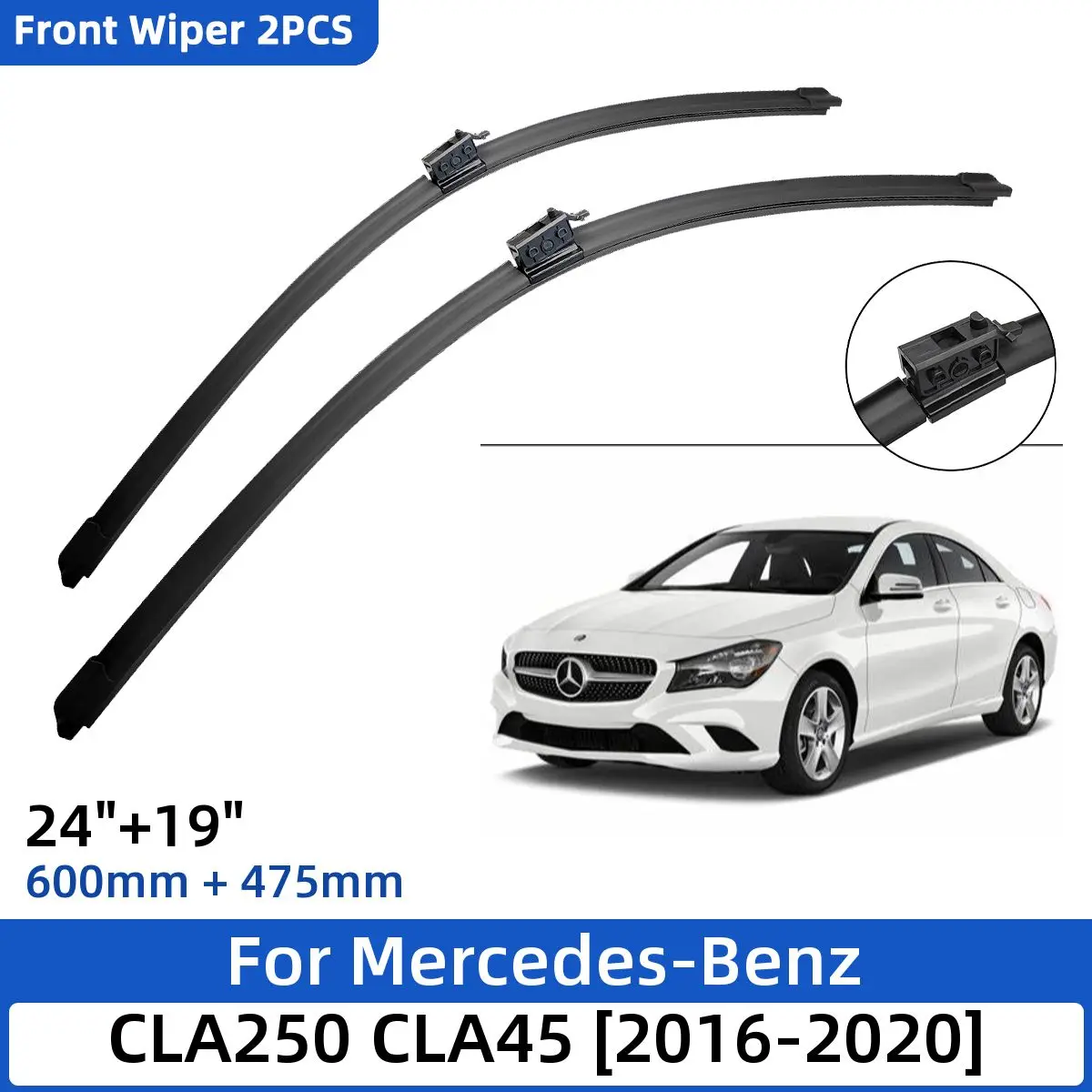 

Щетки стеклоочистителя передние для Mercedes-Benz CLA250 GLA250 CLA45 GLA45 AMG 2016-2020 24 дюйма + 19 дюймов, 2 шт., 2016 2017 2018 2020