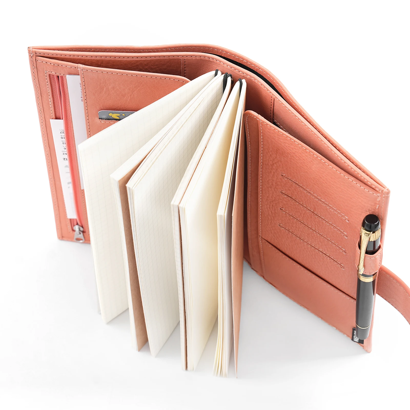 Moterm Travel Notebook Journal Companion Standard Planner Vegetable Tanned Leather Genuine Cowhide Organizer Diary 5