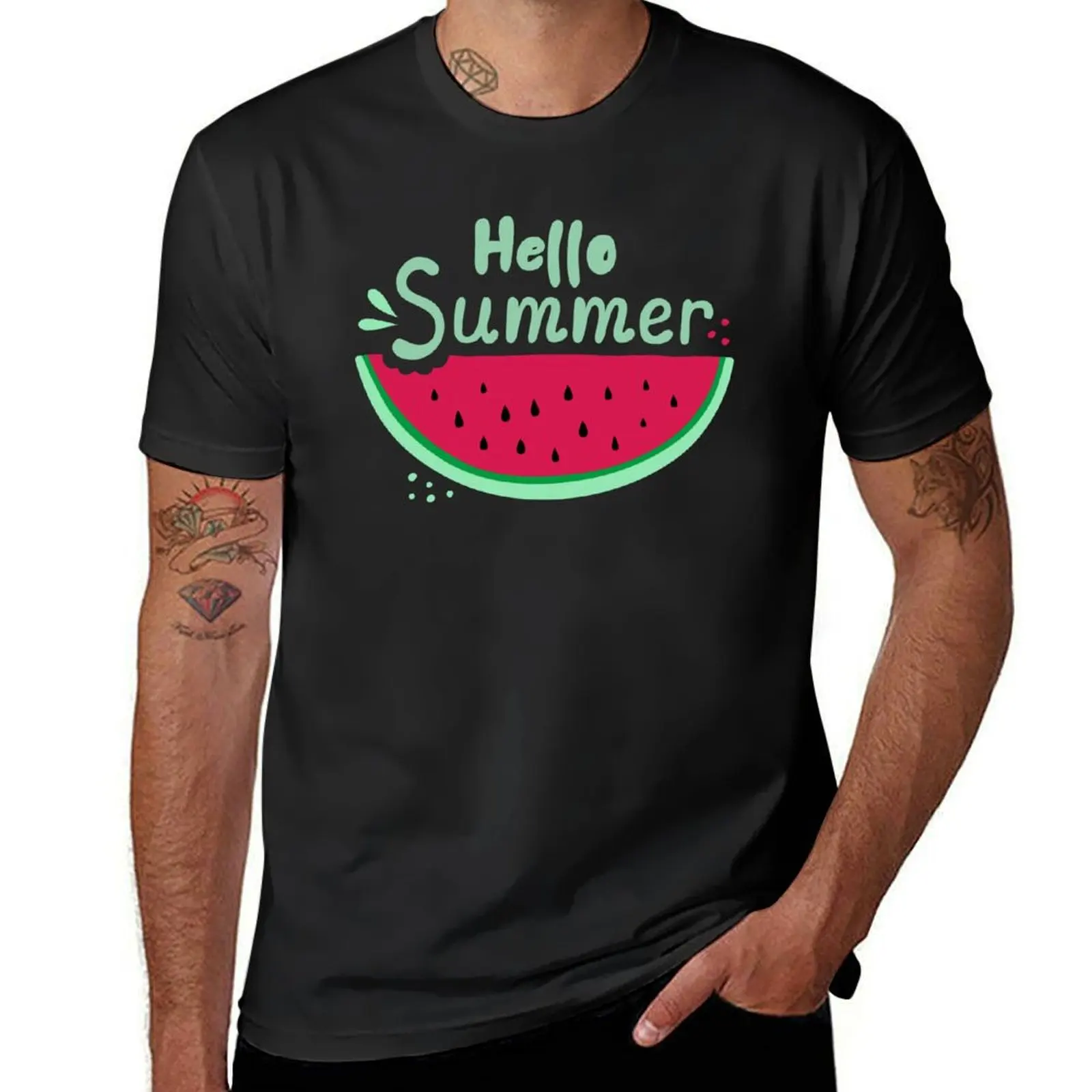 

Hello Summer Watermelon T-shirt sublime heavyweights boys whites men t shirts