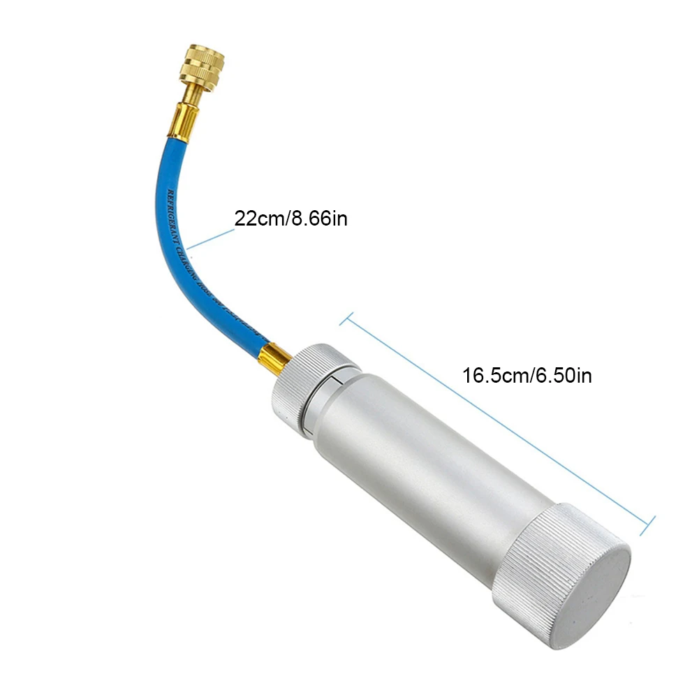 3-1PCS Air Conditioning Car Oil Injection R134A 2Oz 1/4'' A/C Oil & Dye Syringe Grease Guns Pure Liquid Coolant Filler Tube