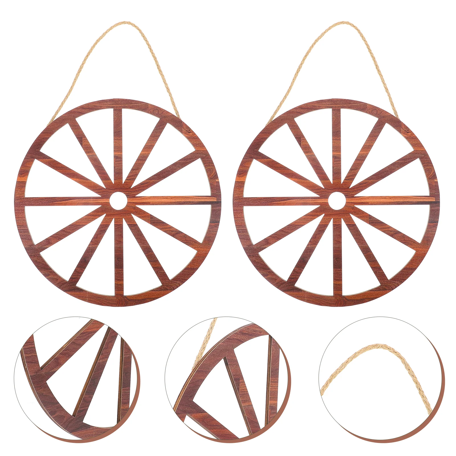 

Wagon Wheel Decor Wooden Wagon Wheel Wall Decor Vintage Ornament Decor for Bar Garage Living Room Crafts Decoration