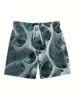 Colorful Geometric Pattern Print Men's Beach Shorts Quick Dry  Breathable Swimming Shorts Casual Trendy Men Sport Short Pants 5