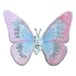 Embroidered Butterfly with Flapping Wings (Pink)