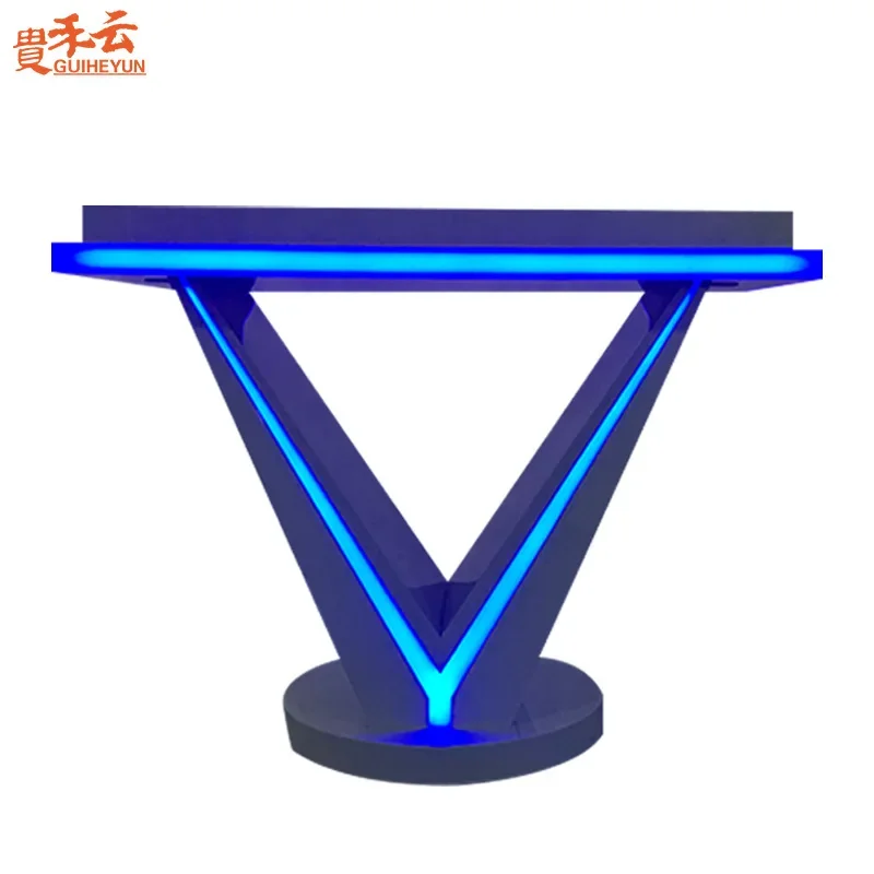 Bar furniture glowing led table disc player dj bar private room disc mixer removable dish table
