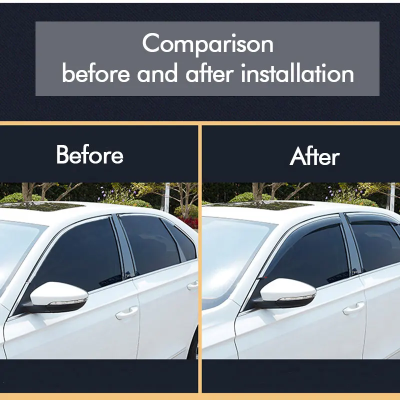 4pcs For Range Rover Sport L320 2006~2013 Rain Sun Window Visors Deflector Guards Awnings Trim Cover Door Vent Car Accessories