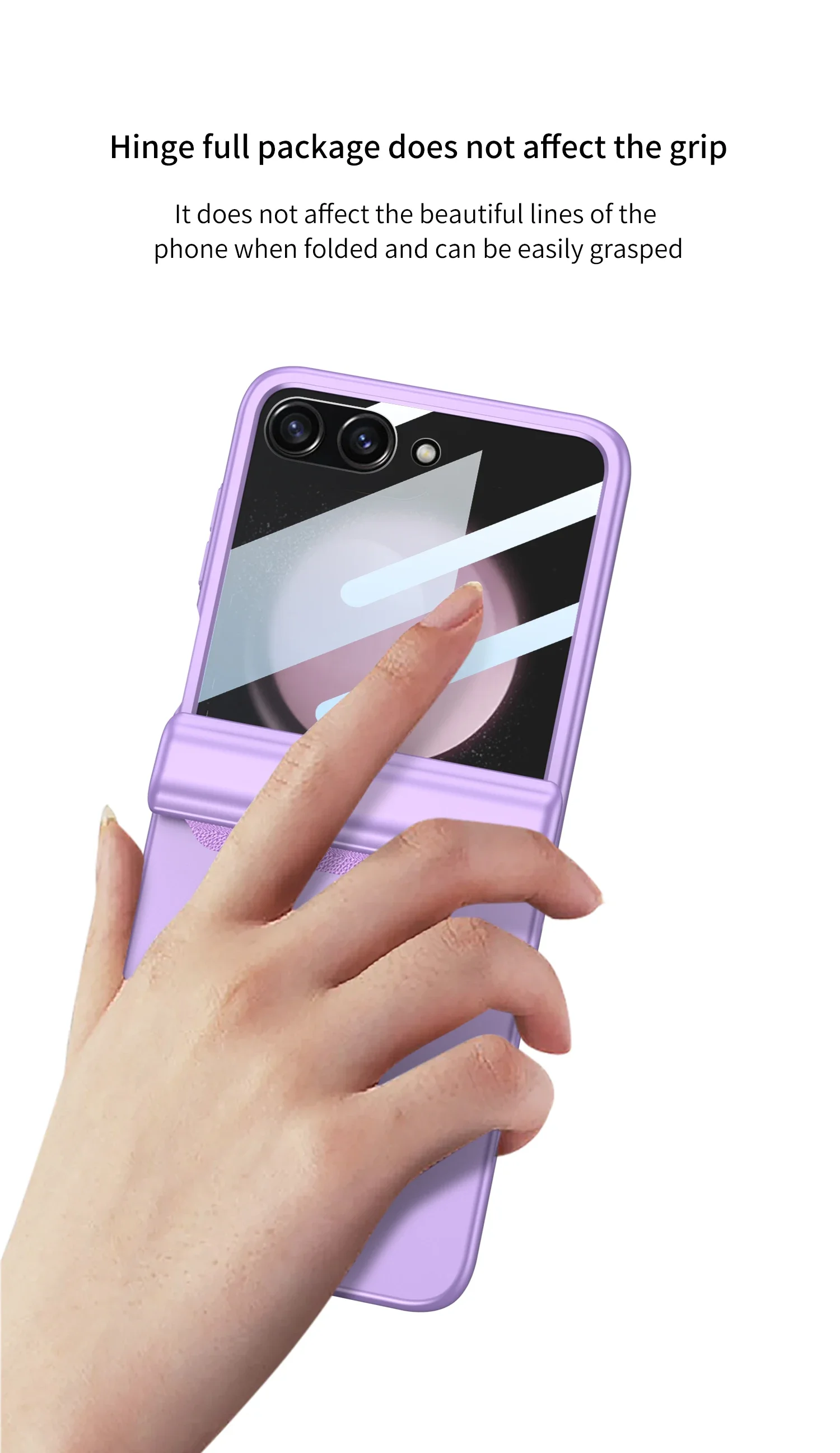 Original Case for Samsung Galaxy Z Flip 5 6 7 Magnetic Hinge With Screen Glass A