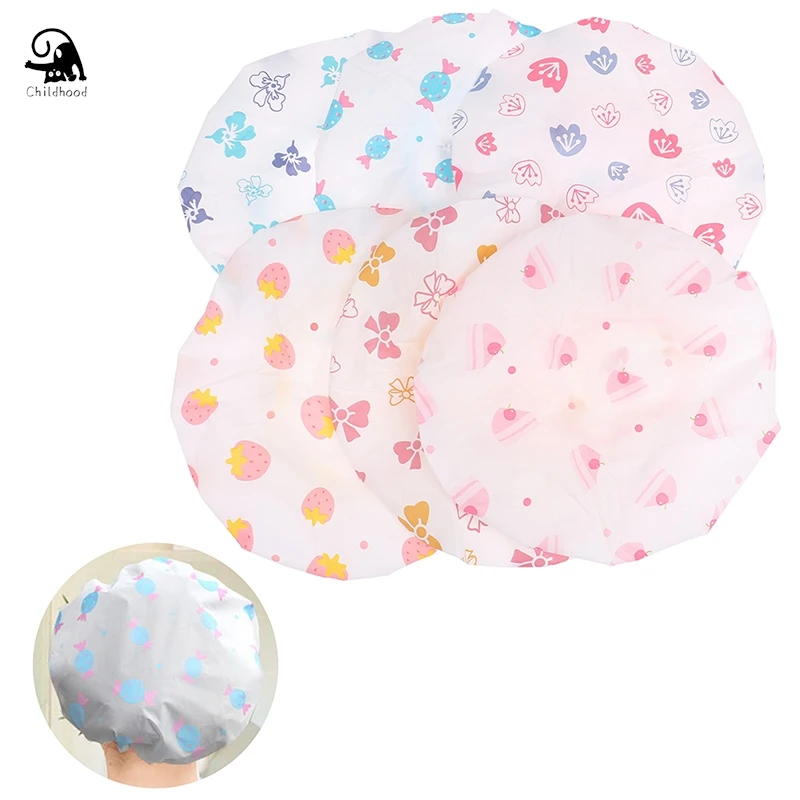 Waterproof Hair Shower Cap Waterproof High Quality Hair Salon Elastic Thicken for Women Bath Hat Bathroom Products Hats Cap