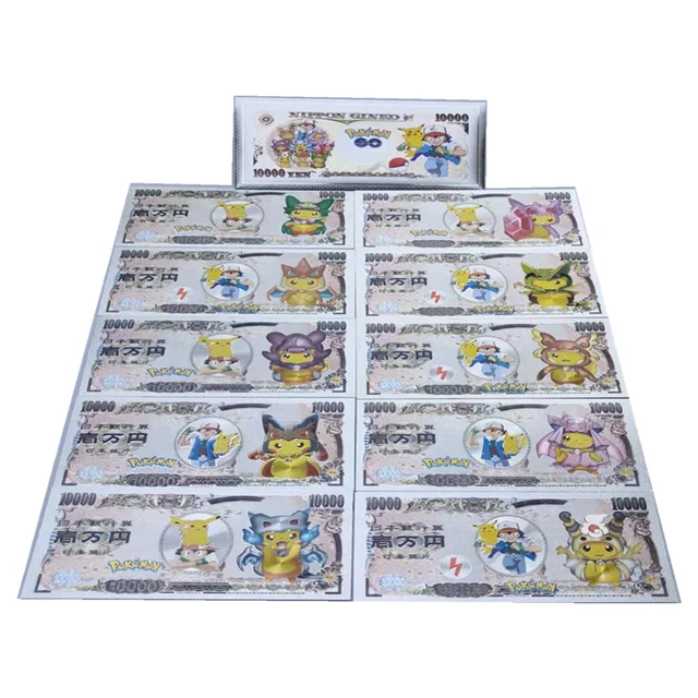 NEW Pokemon Pikachu card classic children's memory collection 10000 gold coins Pikachu pocket ball children Christmas present 2