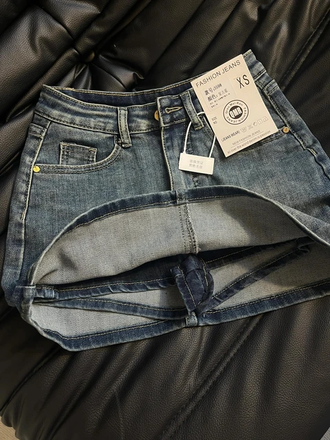 Women's Blue A-line Denim Skirt Y2k Jean Shorts Skirts Harajuku 90s Vintage Mini Cowboy Skirt 2000s Fashion Clothes Summer 2024