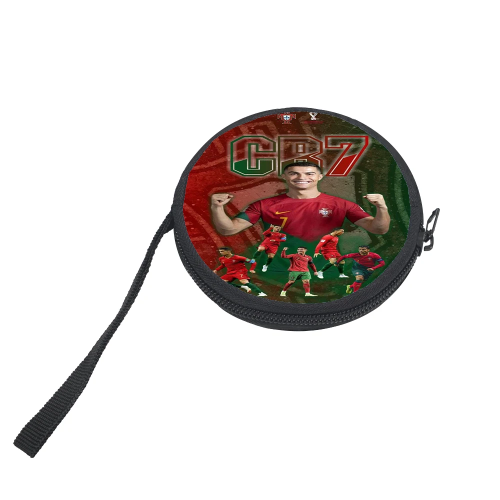 Coin Purse Football C-CR7 Anime Coin Purse Wallet Kids Action Figures Toys Peach Princess Luigi Cute Storage Bag