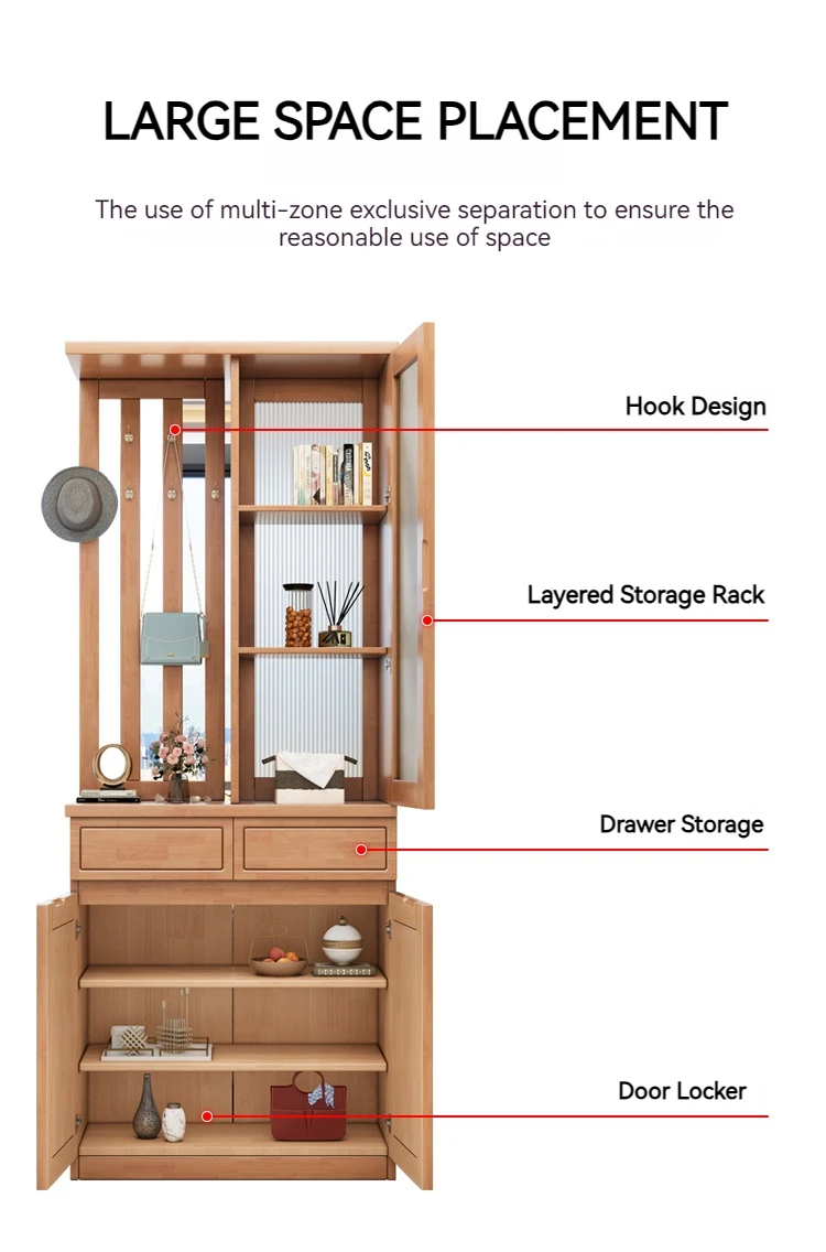 High Quality Modern Multifunctional Entrance Hall Divider Cabinet Corner Wooden Shoe Cabinet With Storage For Living Room