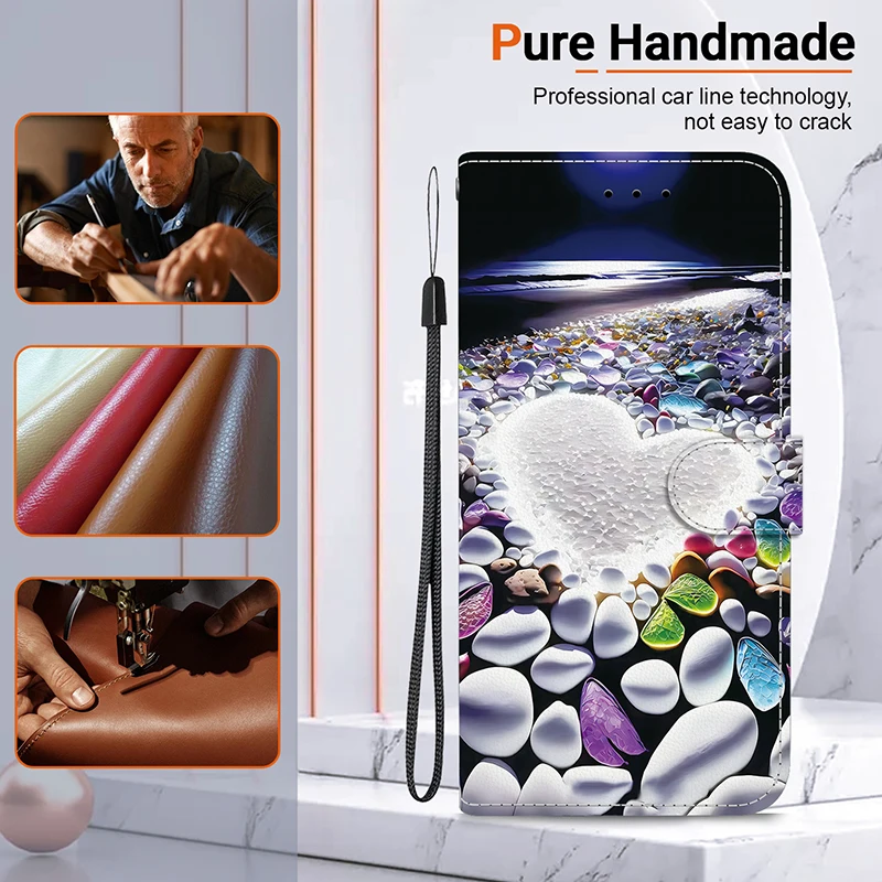 Custodia Libro In Pelle PU Per Realme C21Y / C25Y - Cover Flip Portafoglio Con Stand, Slot Carte, Chiusura Magnetica - 2