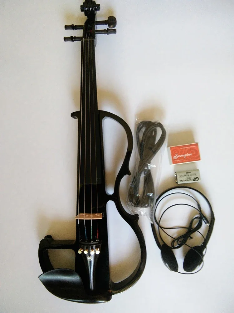 Solid Wood Violin Luxury Ebony Electric Violin Strings Beginner Professional Handmade Stringed Musical Instrument Accessories