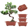 5pcs Rectangular Flowerpot Outdoor Garden Landscape Bonsai Pot Plastic Succulent Plant Planter Nursery Potted Balcony Home Decor 1